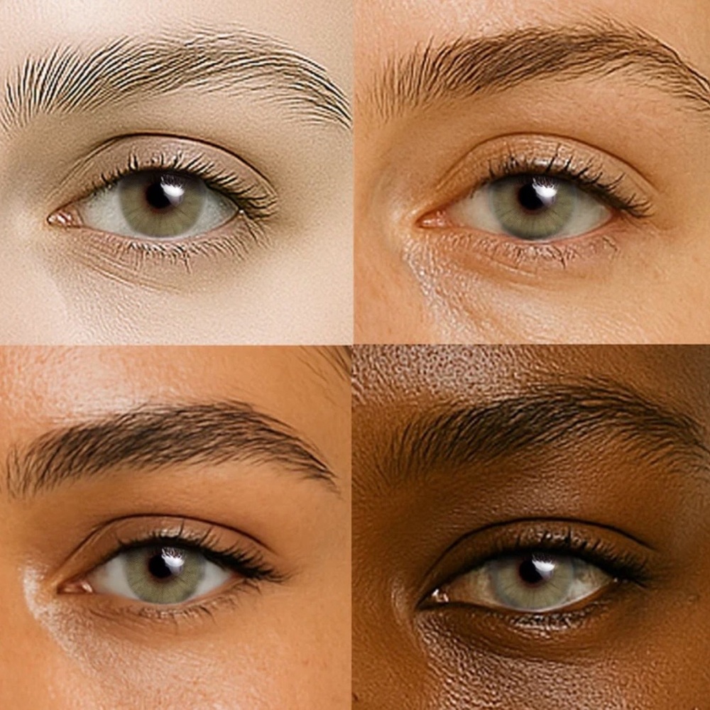 Eyebrow gel green color
